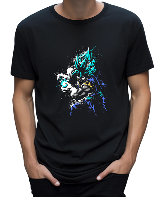 Goku Power Anime Black T-shirt