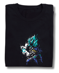 Goku Power Anime Black T-shirt