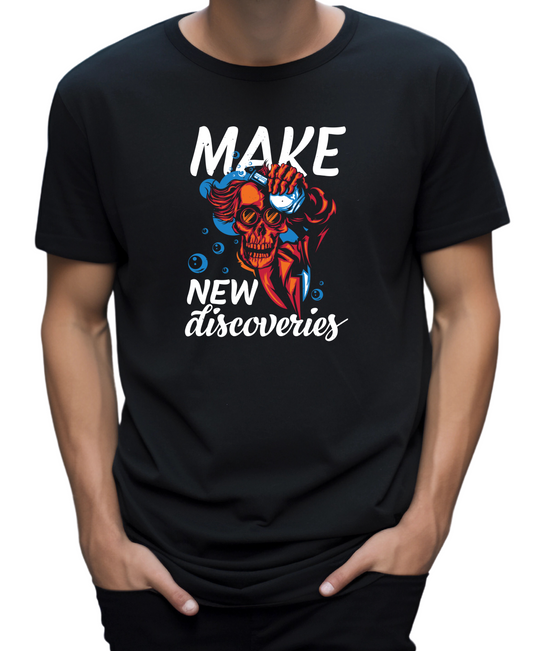 Make New Discoveries Classic Printed T-Shirt