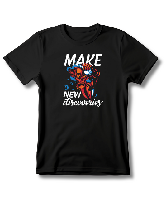 Make New Discoveries Classic Printed T-Shirt